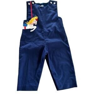 Vintage Jayne Copeland Carousel Appliqué Longall Overall